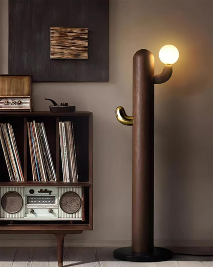 Wooden Cactus Floor Lamp - Loonglight