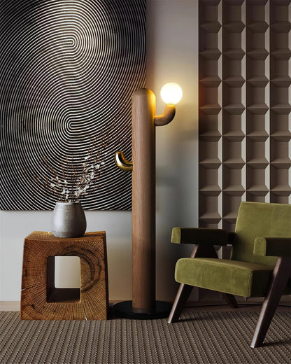 Wooden Cactus Floor Lamp - Loonglight