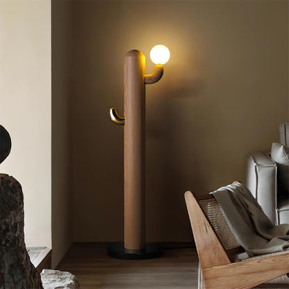 Wooden Cactus Floor Lamp - Loonglight
