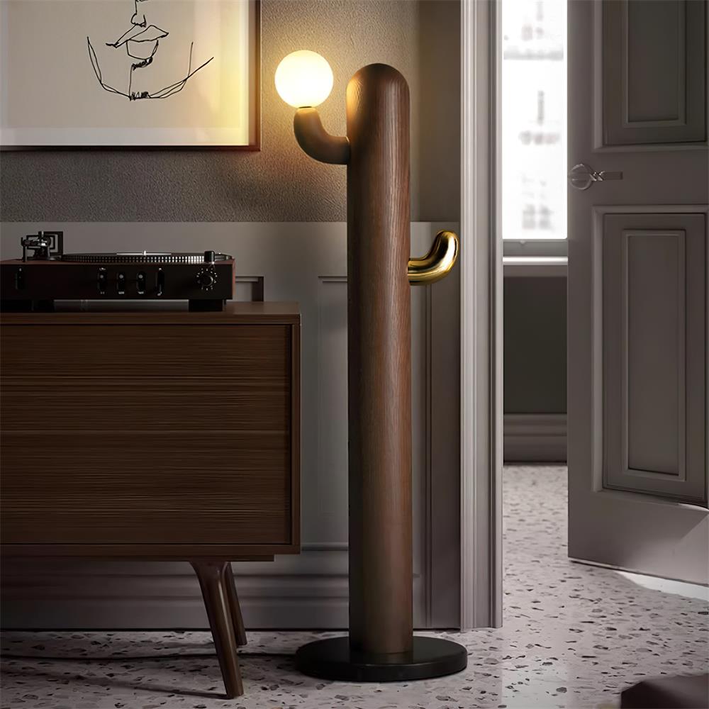 Wooden Cactus Floor Lamp - Loonglight