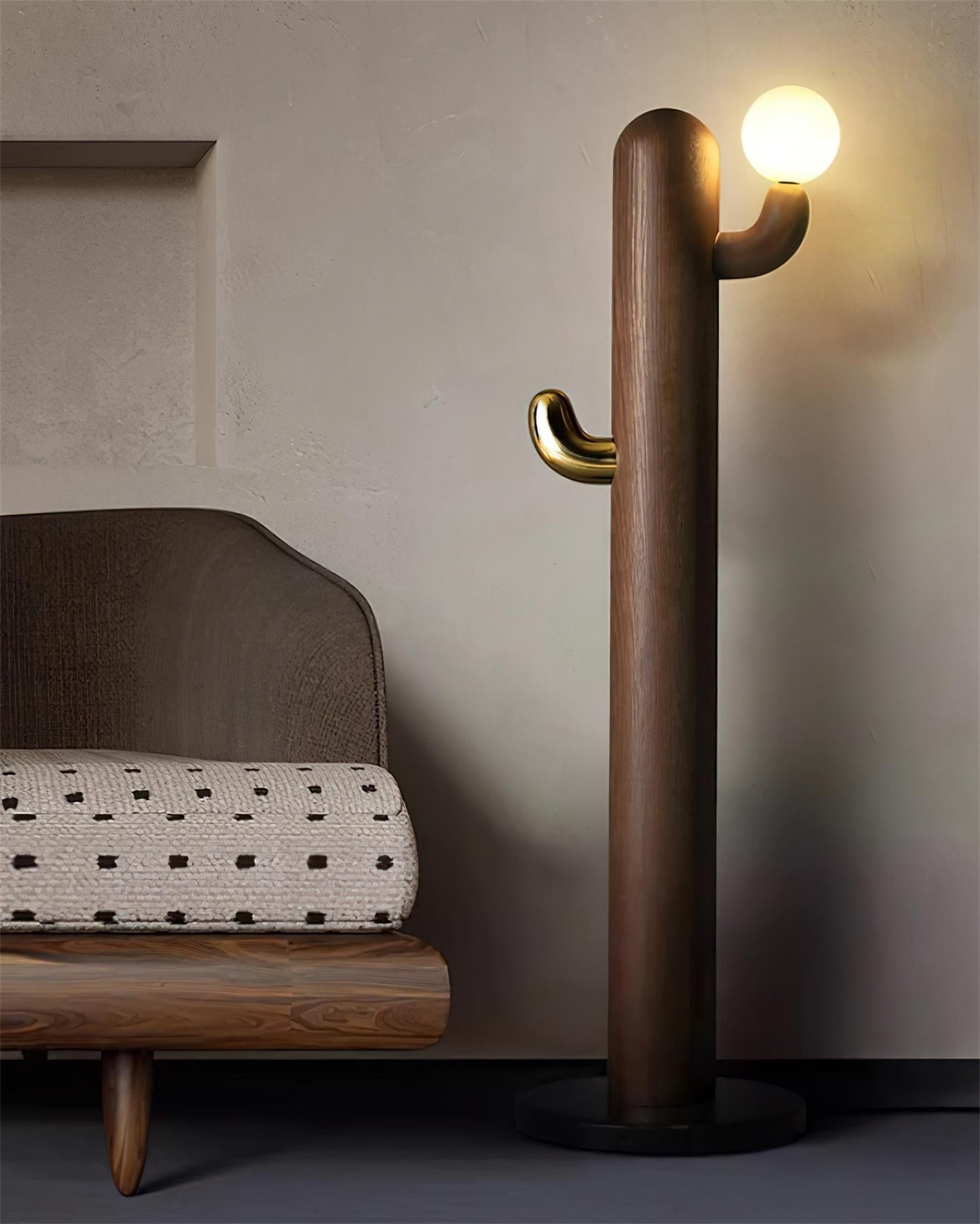 Wooden Cactus Floor Lamp - Loonglight
