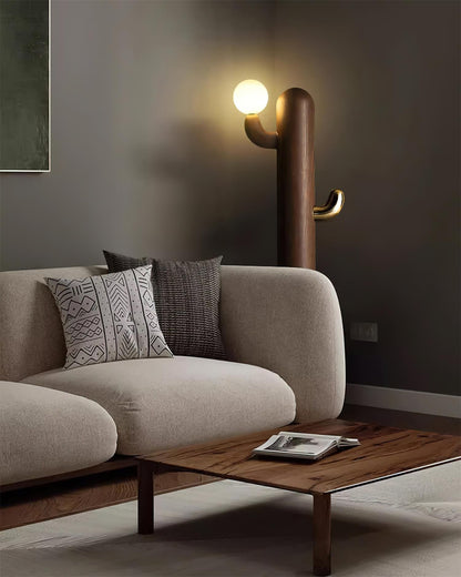 Wooden Cactus Floor Lamp - Loonglight