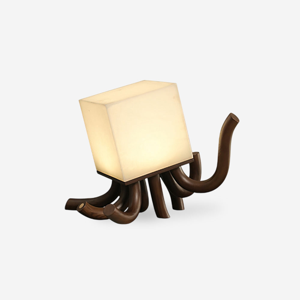Wooden Octopus Table Lamp - Loonglight