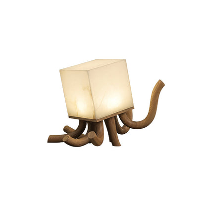 Wooden Octopus Table Lamp - Loonglight
