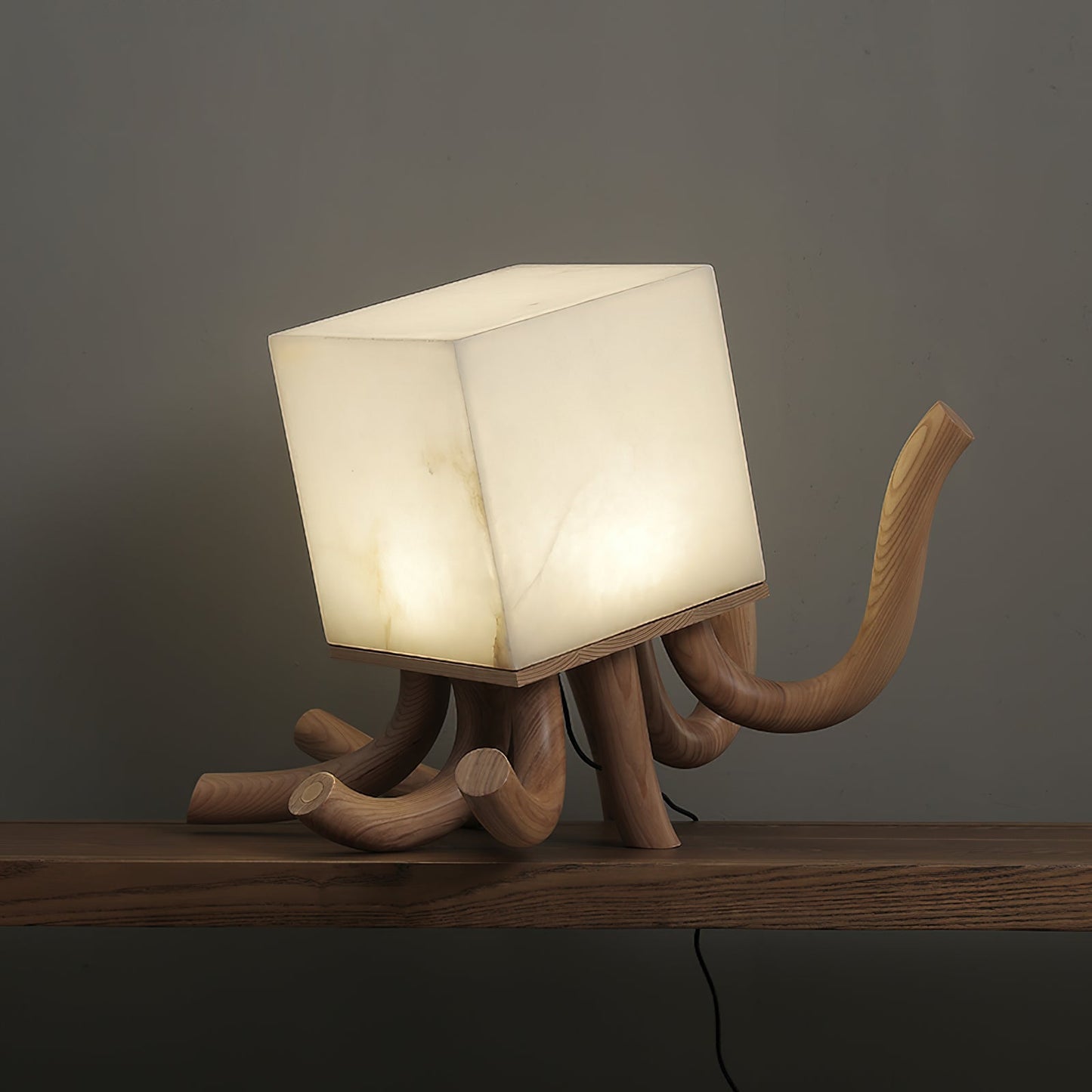 Wooden Octopus Table Lamp - Loonglight