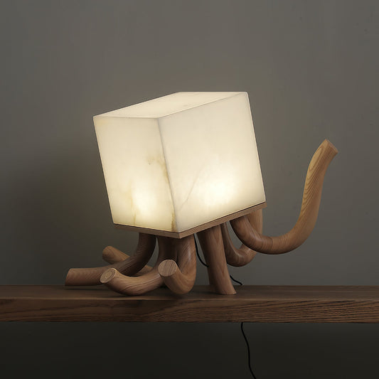 Wooden Octopus Table Lamp - Loonglight