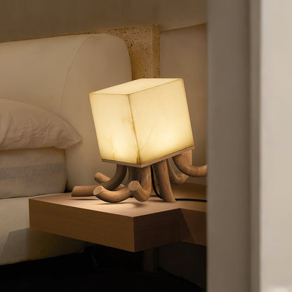 Wooden Octopus Table Lamp - Loonglight