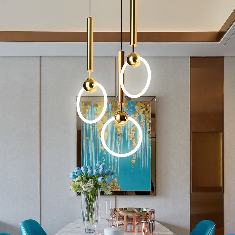 modern circular ring chandelier