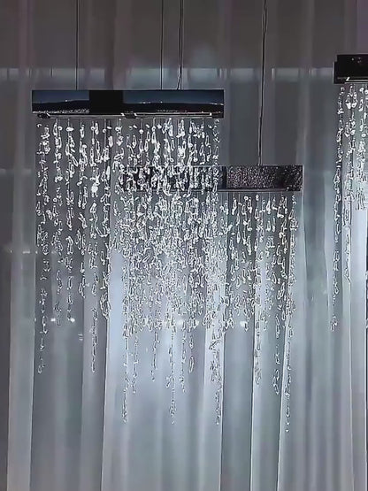 Modern Crystal Tassel Waterfall Chandelier