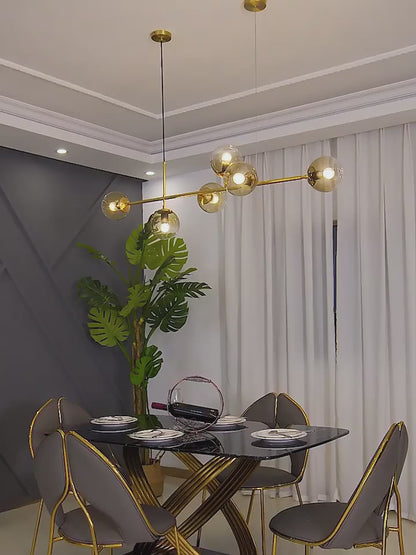 Kroonluchter met bolvormige vorm